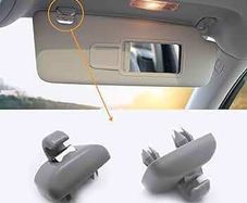 2Pcs Car Sun Visor Clip Gray Interior Hanger Hook Clip Bracket for Audi A1 A3 S3 A4 S4 Allroad A5 S5 Q3 Q5 8U0857562A