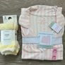Ladies Pink Stripe Boyfriend Pyjamas: 2XS & 2 Pack Cosy Socks: Size 4-8 Image 2