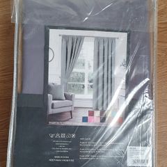 BNIP - Grey Curtains - 114 x 183cm - (45x72) - 3" Tape - #