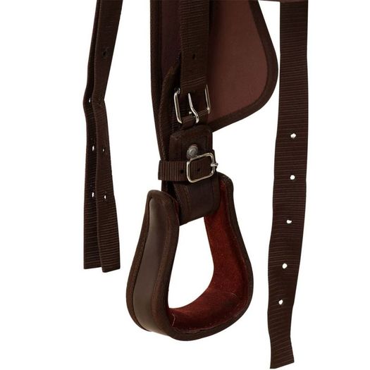Western Saddle, Headstall&Breast Collar Real Leather Brown