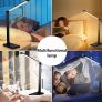 Eye caring Table Lamp,Dimmable Bedside lamp with USB Charging Port, 5 Light Modes x 10 Brightness Levels,Touch Control Image 6