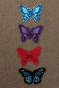 4x butterfly clothing decoration
