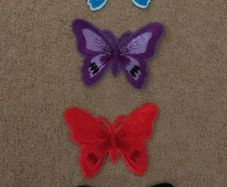 4x butterfly clothing decoration