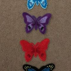 4x butterfly clothing decoration
