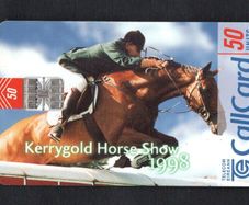 1998 Ireland 50 unit Kerrygold Horse Show (Schlumberger SC7 ship) Call Card Used. Telecom Eireann card number 1218
