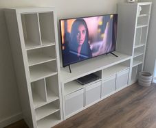 IKEA KALLAX TV stand & shelves
