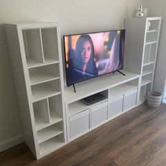 IKEA KALLAX TV stand & shelves