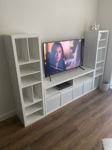 IKEA KALLAX TV stand & shelves