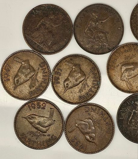 Great Britain 1/4d Farthing Lot 1886 1934 1926 1939 1943 1944 1945 1947 1951 1952x2