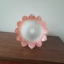 Vintage Frosted White and Pink Glass Shade Image 3