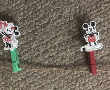 Mickey Mouse wooden peg card holder line