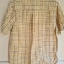 mens TIMBERLAND short sleeve shirt yellow check pattern Size Large  Cotton/Linen blend Image 7