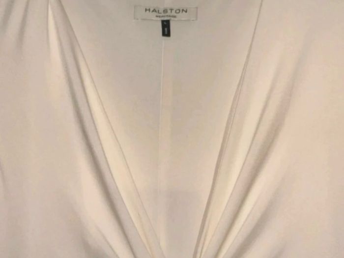 Halston Heritage Off White Maxi Dress