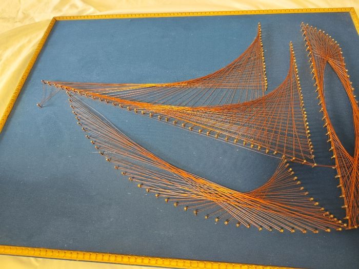 vintage 1979 handmade string art