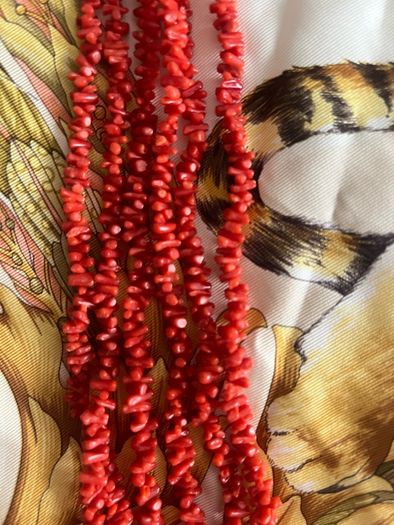 Japanese Coral necklace red orange