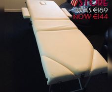 Portable Massage Bed Table - 3-Section Aluminium Foldable Beauty Couch for Reiki Therapy Treatment Salon Healing - Metal Headrest Support/with Carry Bag (FREE SHIPPING)