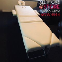 Portable Massage Bed Table - 3-Section Aluminium Foldable Beauty Couch for Reiki Therapy Treatment Salon Healing - Metal Headrest Support/with Carry Bag (FREE SHIPPING)