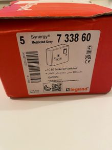 New - Legrand 1 Gang 13amp Metalclad Switched Socket With Back Box