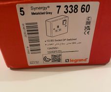 New - Legrand 1 Gang 13amp Metalclad Switched Socket With Back Box