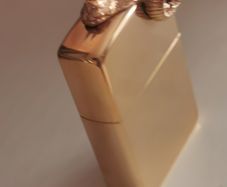 Vintage Zippo 250G Ram Head Gold Electroplate. Sculptured Series. Appears Unfired