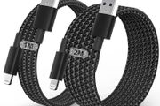 iPhone Charger Cable, 2Pack 1M+2M for Lightning to USB Cable MFi Certified, Fast Charging Braided Lead for Apple iPhone 14/13/12/11/Pro Max/XS/XR/8/7/6/Plus/5 SE, for iPad (Black) Brand: BSTOEM