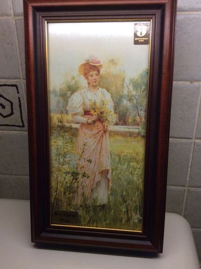 Vintage Key holder box with Alfred Glendening print
