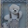 Nursery blue teddy picture frame BN Image 3