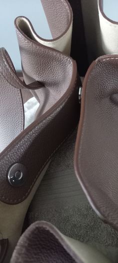 Weekend By MaxMara Falco Chocolate Brown Leather Tote with Pochette