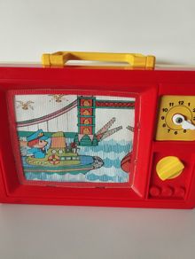 Vintage 1979 Blue-Box TV Toy  Working