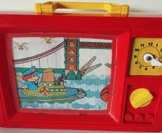 Vintage 1979 Blue-Box TV Toy  Working