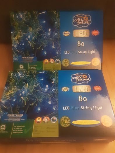 Christmas Lights .. 80 Blue Led x 2 at 14euro each or 22.00euro for Both .. Heavily