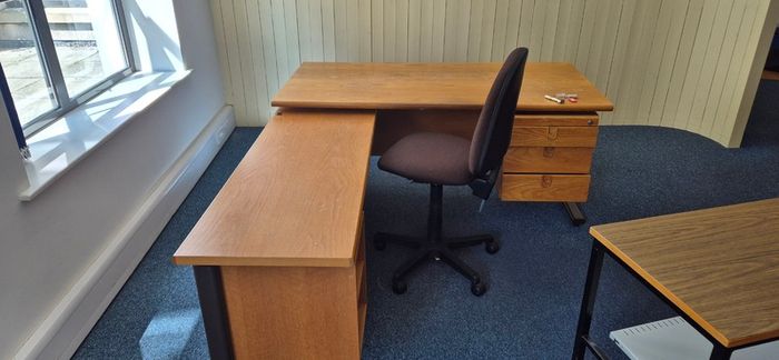 Office desks and chairs