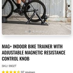 Adjustable bike trainer with adjustable magnetic  resistance