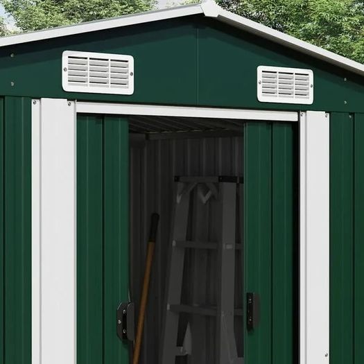 Garden Shed Green 257x990x181 cm Galvanised steel