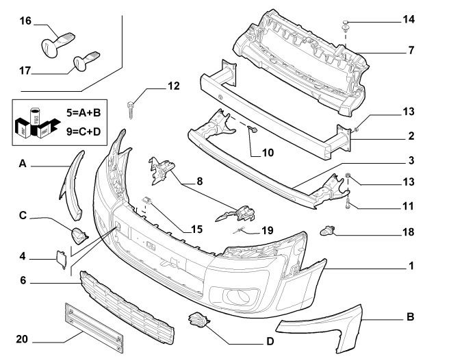 Front Bumper (Fiat Scudo 2007 on)