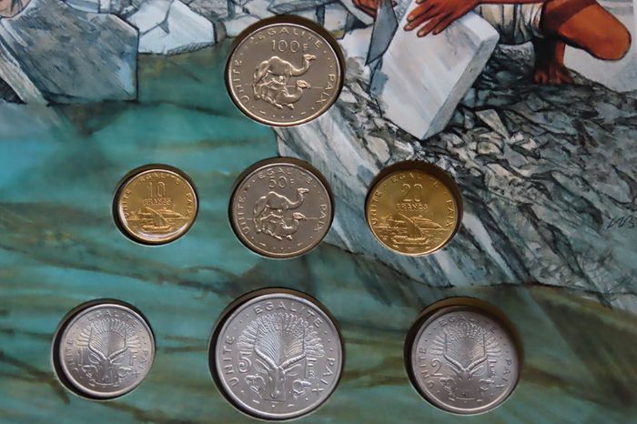 Djibouti vintage original coins set 1977 - 1991 BUNC