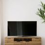 NEXT Dark Bronx Up to 80 inch Oak Effect Slim TV Unit TV Stand Image 2
