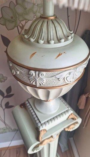 lamp on pedestal