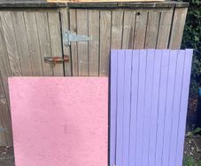 Painted boards for backdrops