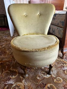 Mid century gold colour boudoir or cocktail chair