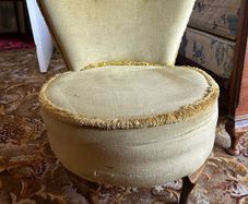 Mid century gold colour boudoir or cocktail chair