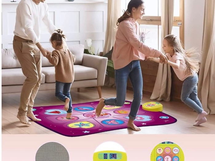 Dance Mat Toys for Girls, Play Mat with LED Lights, Adjustable Volume, 3 Game Modes, Built-in Music, Dance Game Pad Toy Christmas Birthday Gifts (FREE POSTAGE)