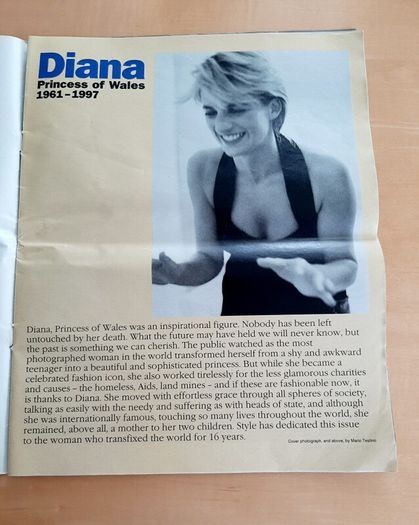 Sunday Times 1997: 'Diana: a tribute'