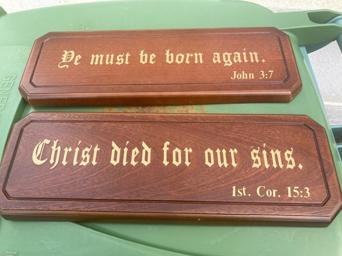 Bible plaques free postage
