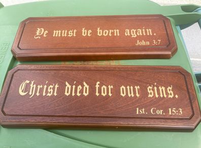 Bible plaques free postage