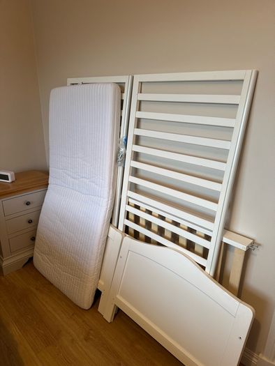 Cot bed with mattress