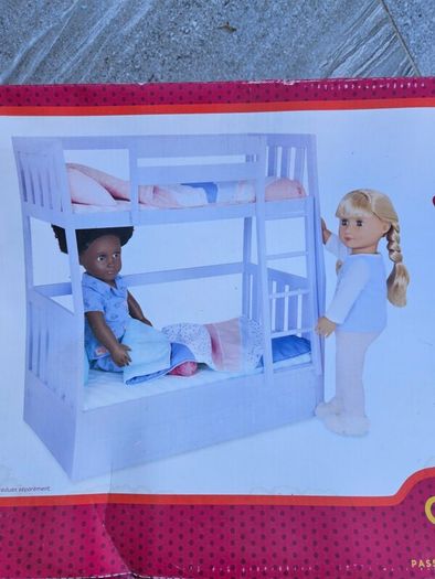 Our Generation white bunk bed dream for two playset