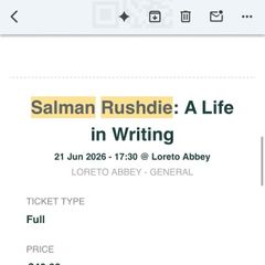 Salman Rushdie Dalkey Book Festival