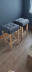 Breakfast Bar Stool Oak / Fabric