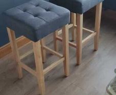 Breakfast Bar Stool Oak / Fabric
